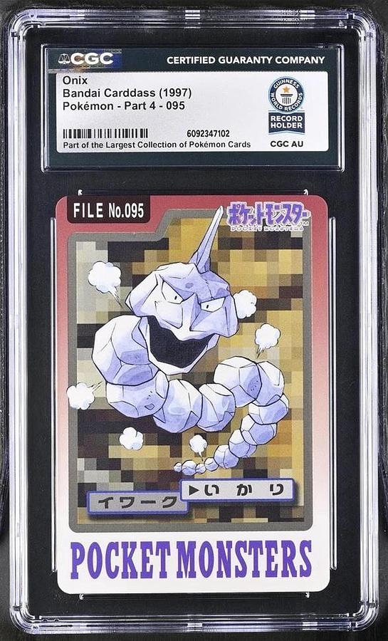 Used Onix 095 Bandai Carddass Pokemon Card 1997 Pocket Monsters CGC WORLD RECORD