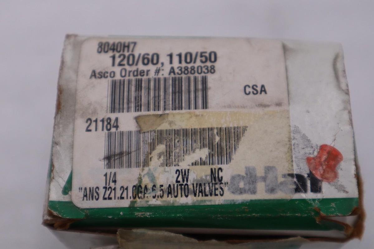 NEW ASCO REDHAT 8040H7 110/120V 15PSI 1/4" NSNP STOCK H761A