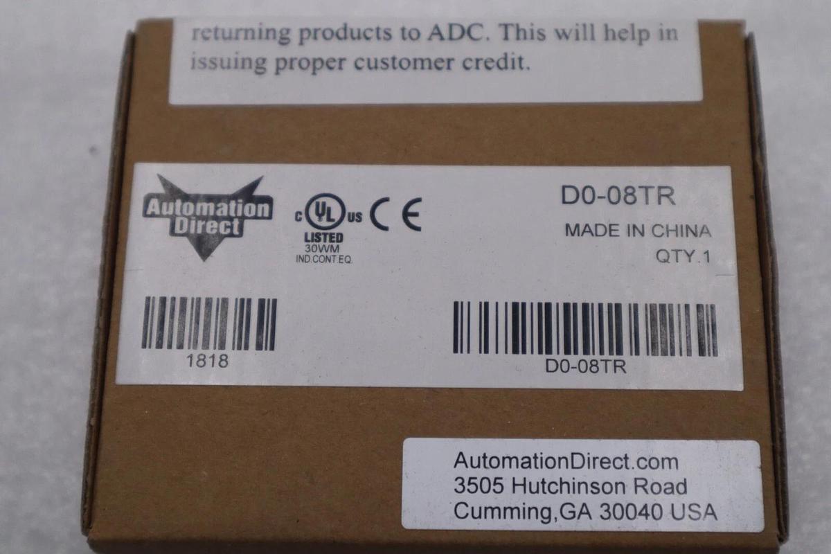 NEW Automation Direct D0-08TR DirectLOGIC Relay Output Module STOCK K-114C