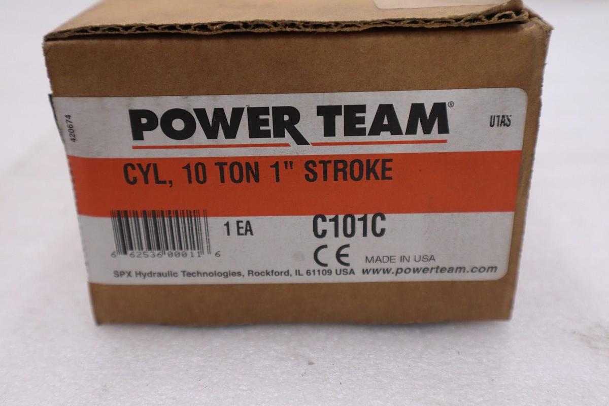 POWER TEAM C101C HYDRAULIC CYLINDER 10-TON 1"-STROKE SINGLE ACTING - STK GF207A