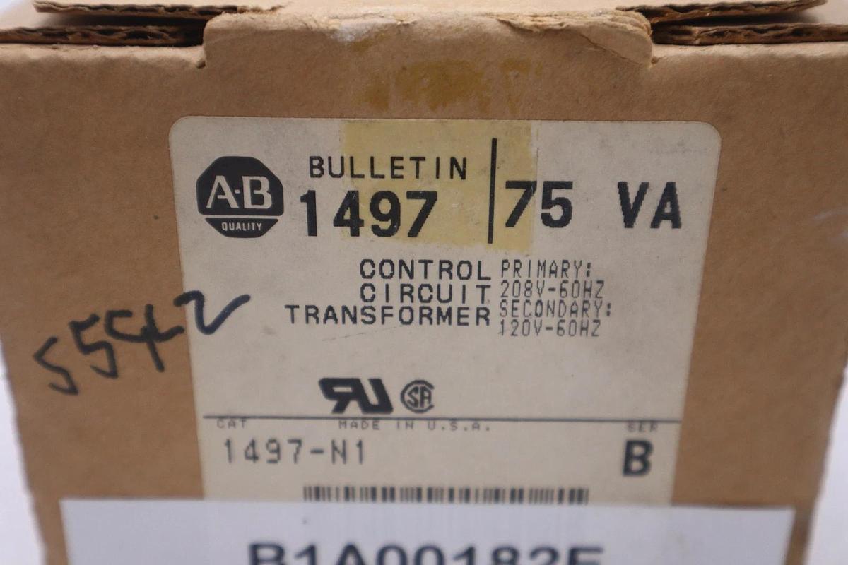 Used ALLEN BRADLEY 1497-N1 SER.B TRANSFORMER NEW IN BOX STOCK 875B