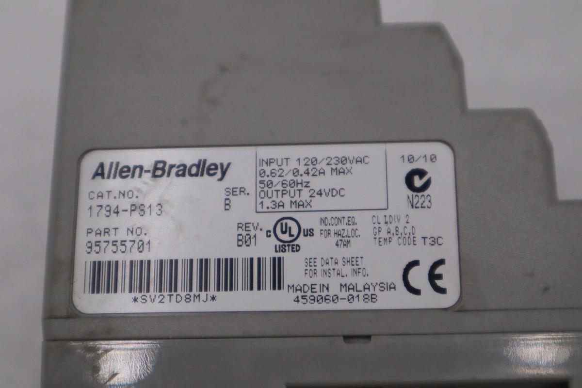 Used AB ALLEN BRADLEY 1794-PS13 24VDC POWER SUPPLY I/O STOCK H1406A