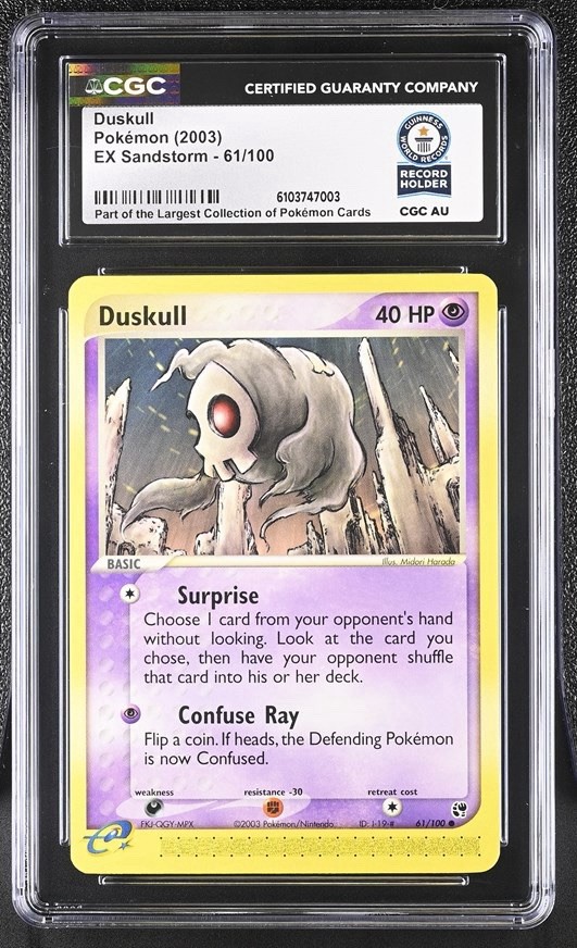Used 2003 Pokemon EX Sandstorm Duskull 61/100 Vintage Nintendo CGC WORLD RECORD 1/1