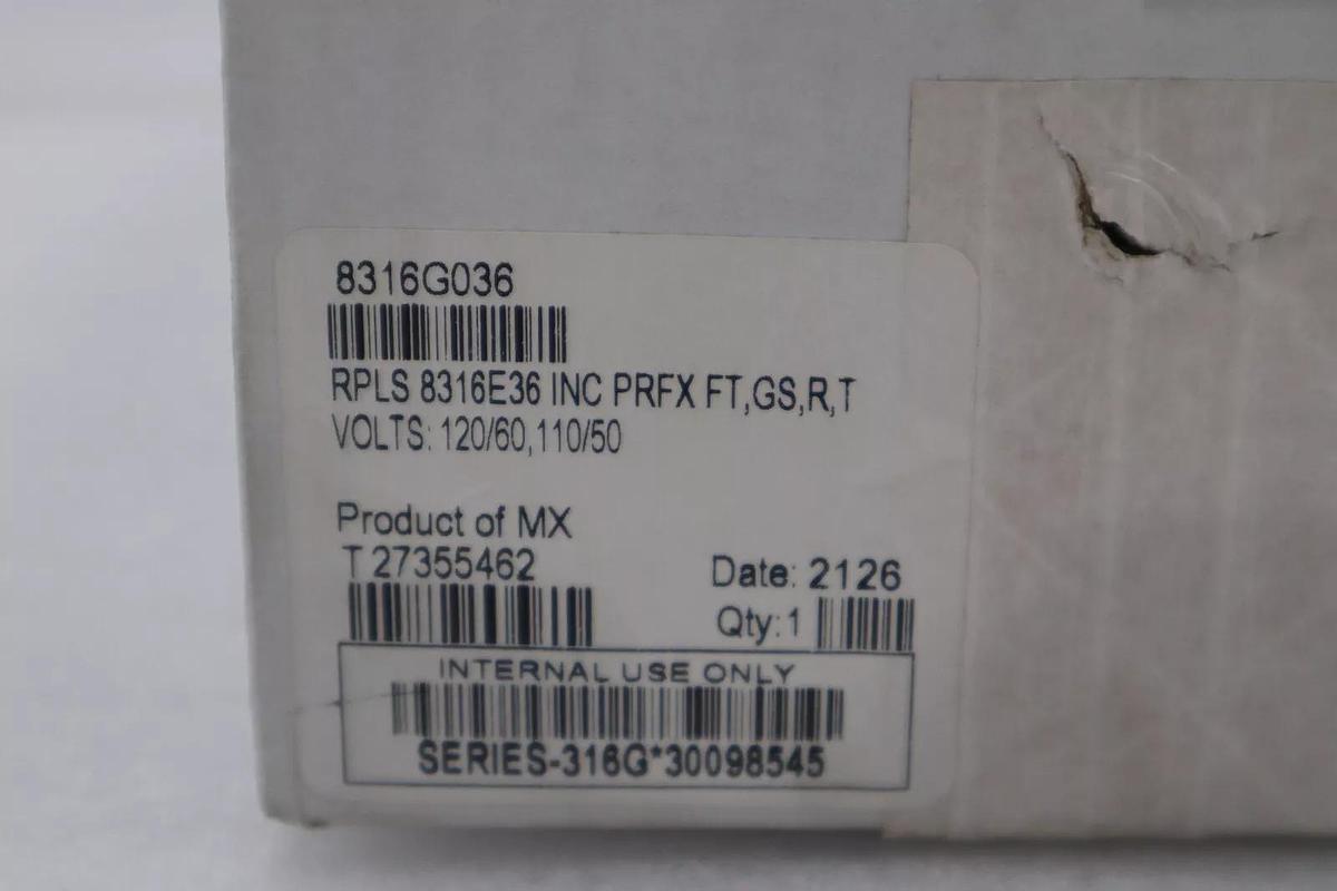 Used NEW ASCO RED-HAT 8316G036 SOLENOID VALVE 1" PIPE 110/120V. COIL STOCK G508