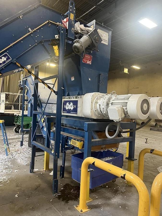 Used 80 HP (TWIN 40 HP MOTORS) SHRED-TECH MODEL ST-75ES DUAL SHAFT SHREDDER MFG. 2015