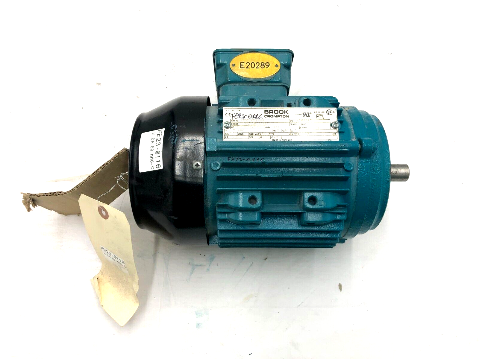 Used BROOK CROMPTON XXXXXSXXF2AAAX AC MOTOR 3PH 834RPM 480V STOCK S-113