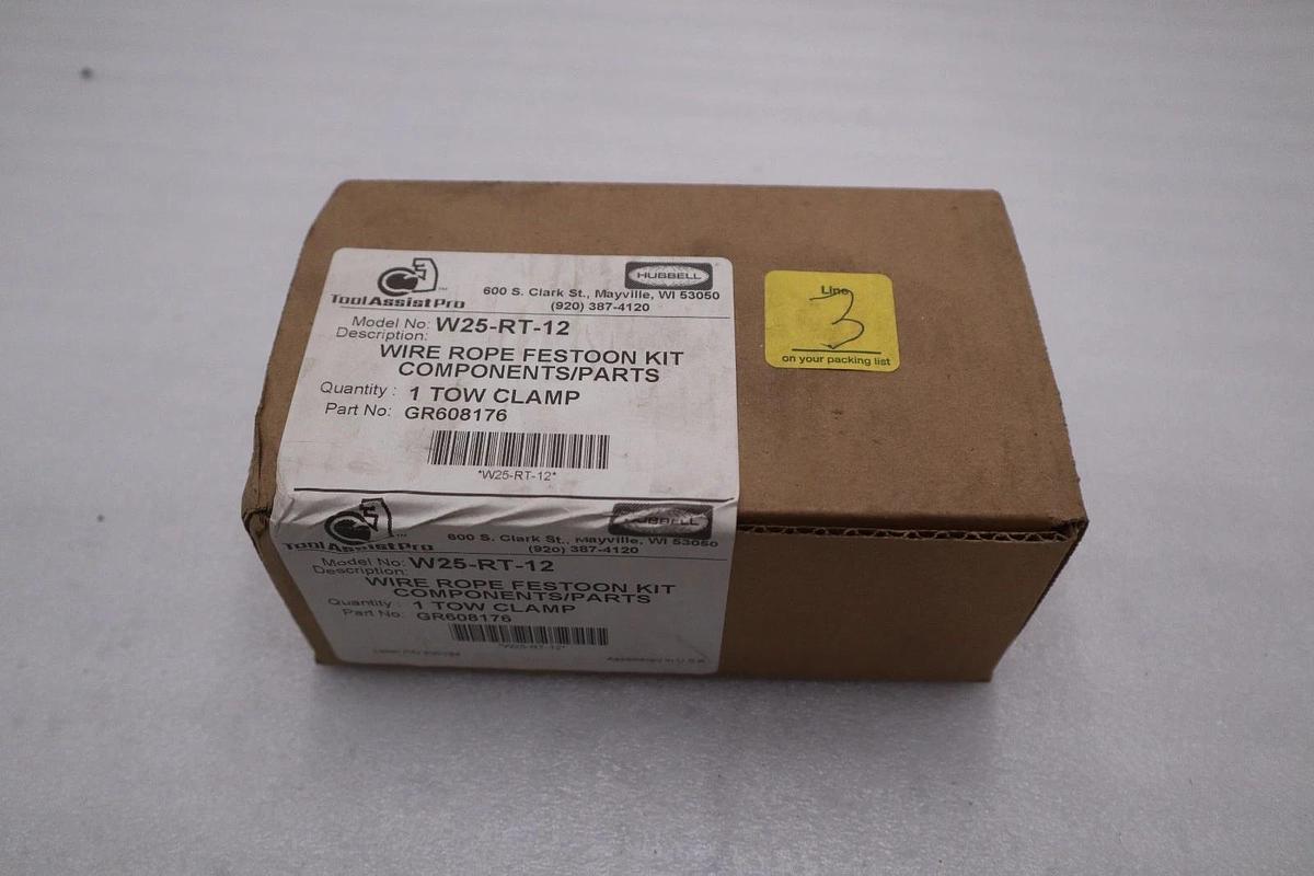 Used HUBBELL WIRE ROPE FESTOON COMPONENTS KIT GR608176 - STOCK GF1349