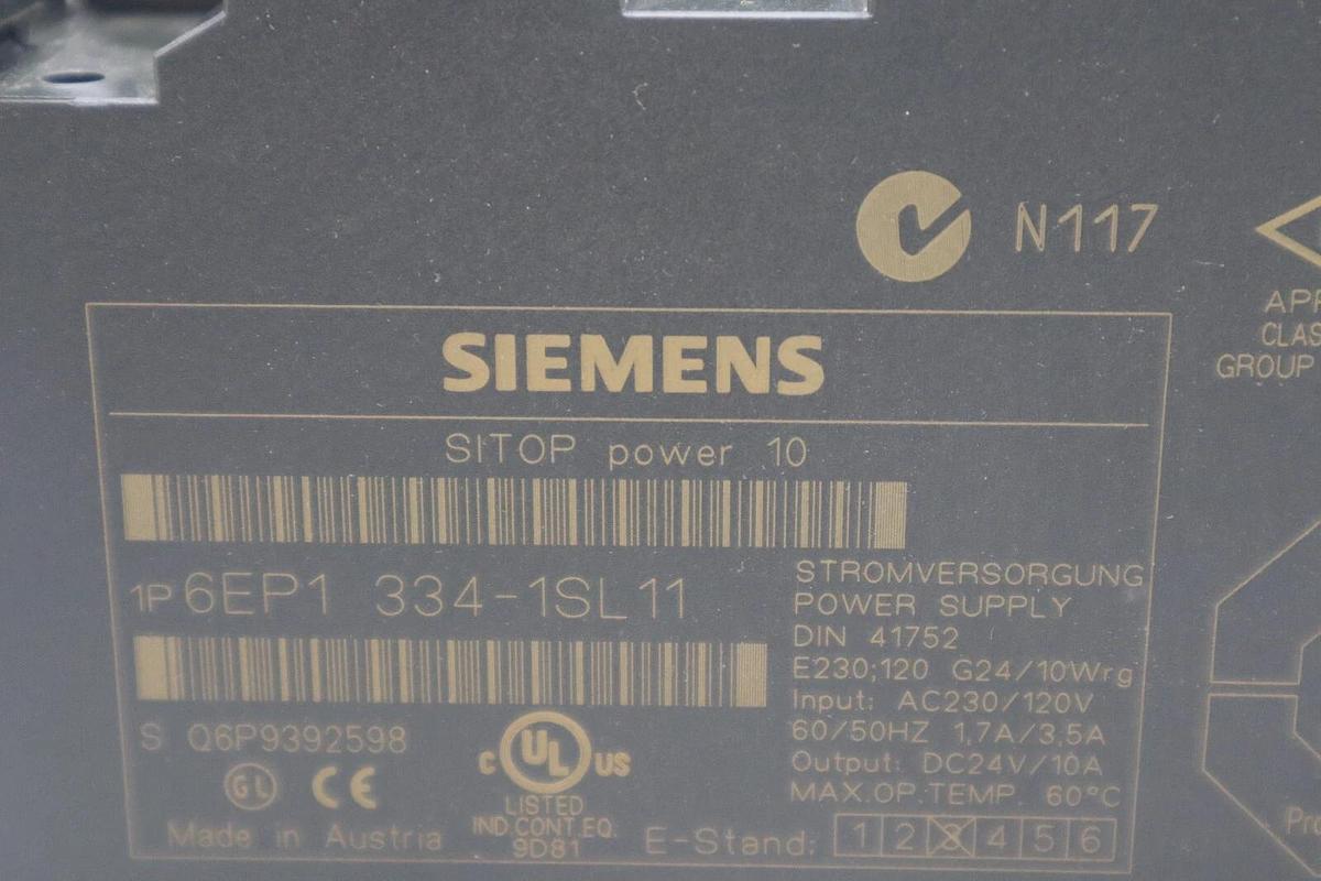 Used Siemens Sitop Power 10 6EP1334-1SL11/6EP1 334-1SL11 STOCK K-3826