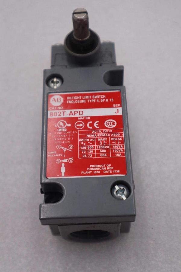 ALLEN BRADLEY 802T-APD OILTIGHT LIMIT SWITCH SER J STOCK #K-2303