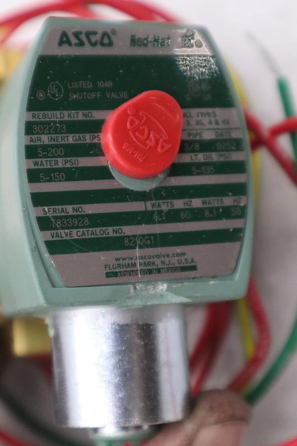 ASCO 8210G1 110/120V 5-200PSI 3/8" - NEW IN BOX - STOCK GF646A