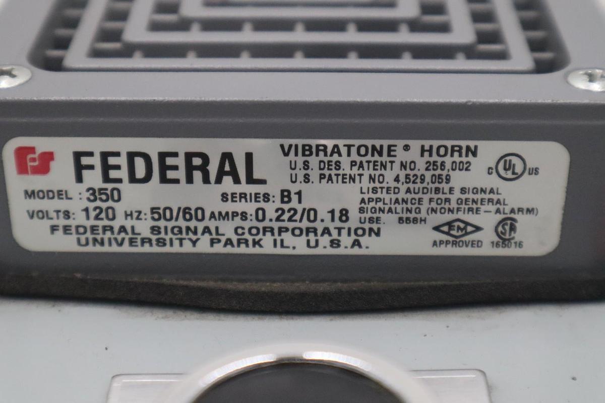 Used Federal Signal 350 Vibratone Horn Model 350 120V 50/60HZ - STOCK SGF242