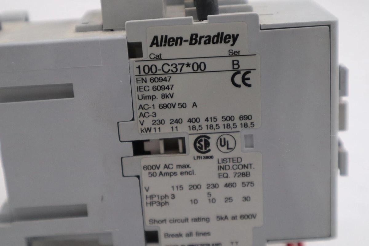 Used ALLEN BRADLEY 100-C37*00 /B CONTACTOR AB STOCK K-441-A