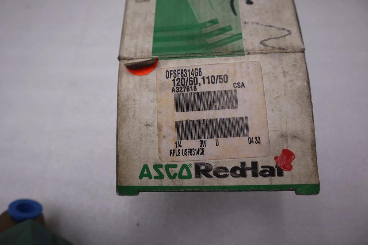 Used NEW ASCO 8314G6 120/60 110/50 SOLENOID VALVE - STOCK K-3255CC