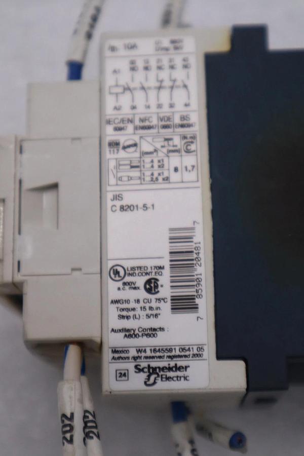 Used Schneider Electric JIS C8201-5-1 Contactor STOCK H1544A