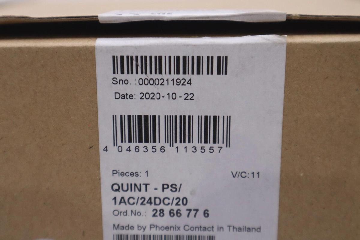 Used NEW IN BOX PHOENIX CONTACT QUINT-PS/1AC/24DC/20 POWER SUPPLY STOCK G205