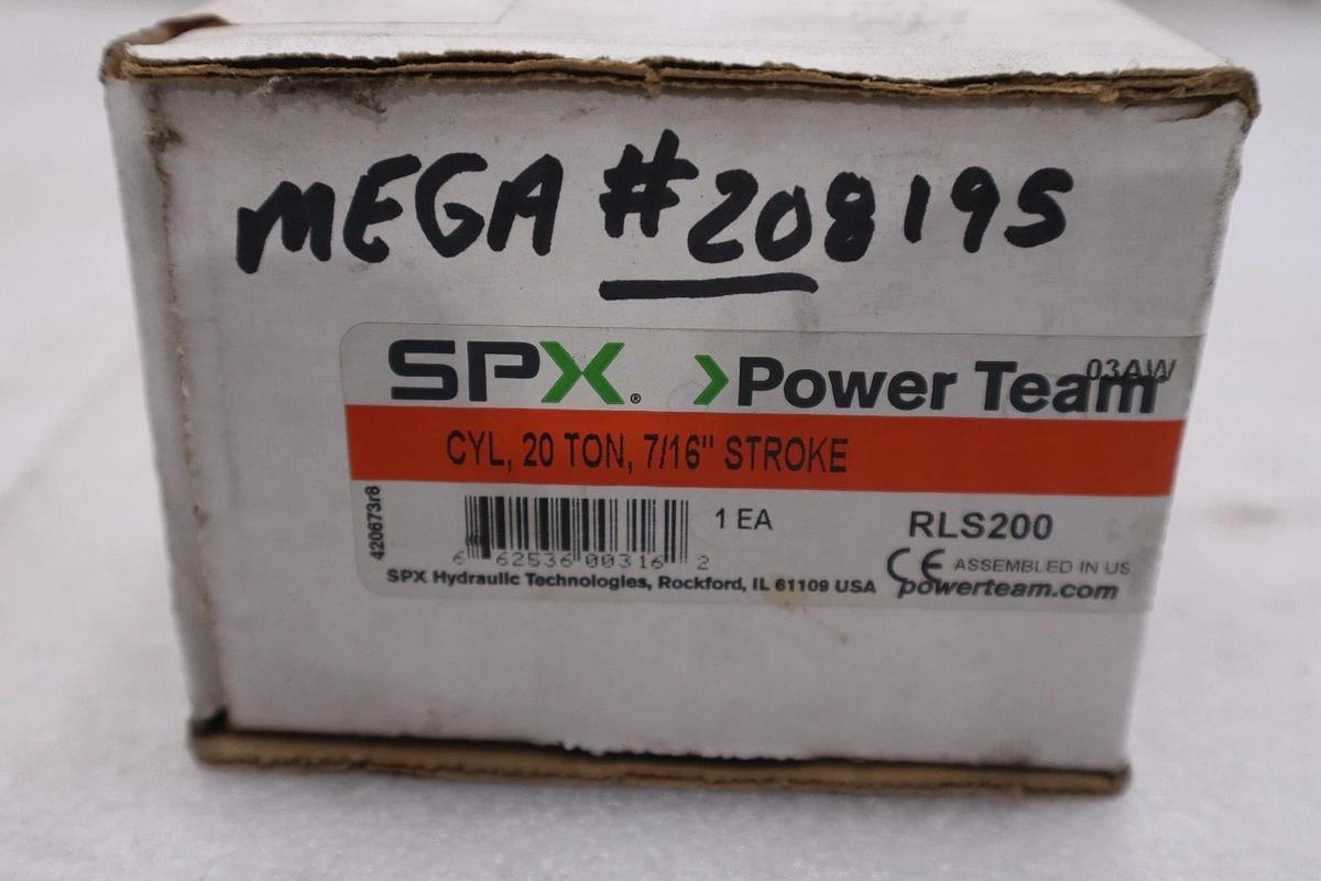 Used SPX Power Team Hydraulic RLS200 20 ton 7/16" Stroke NEW IN BOX STOCK GF-229A