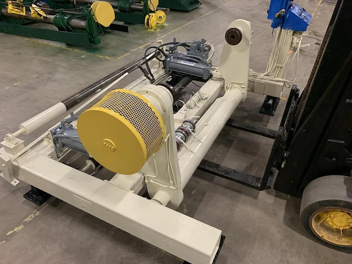 Used LEMBO 60" WIDE SHAFTLESS FLOOR PICK UP 50" DIA. UNWIND STAND BACKSTAND