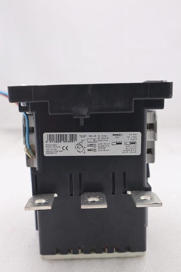 Used SIEMENS 3TF5122-0AG2 CONTACTOR SIZE 6 3-POLE AC-3 75KW 400/380V STOCK K-3834