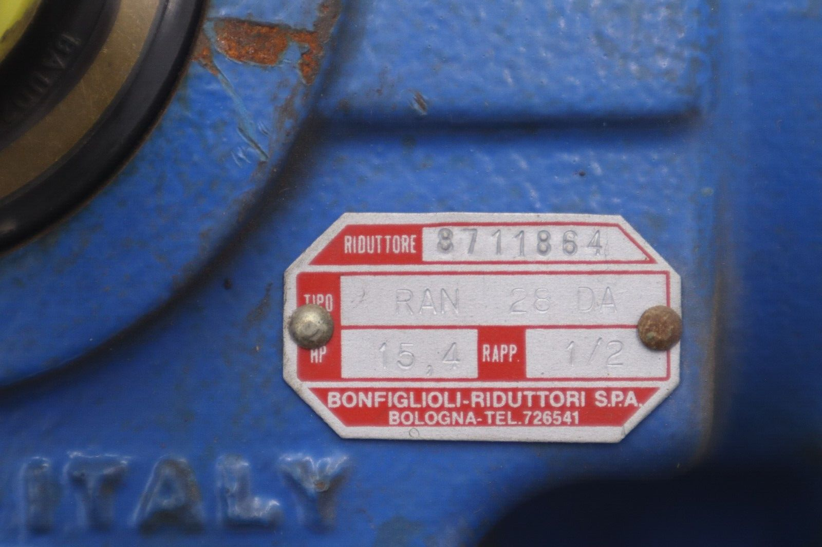 Used BONFIGLIOLI-RIDUTTORI RAN 28 DA RIGHT ANGLE GEAR UNIT STOCK #M-46
