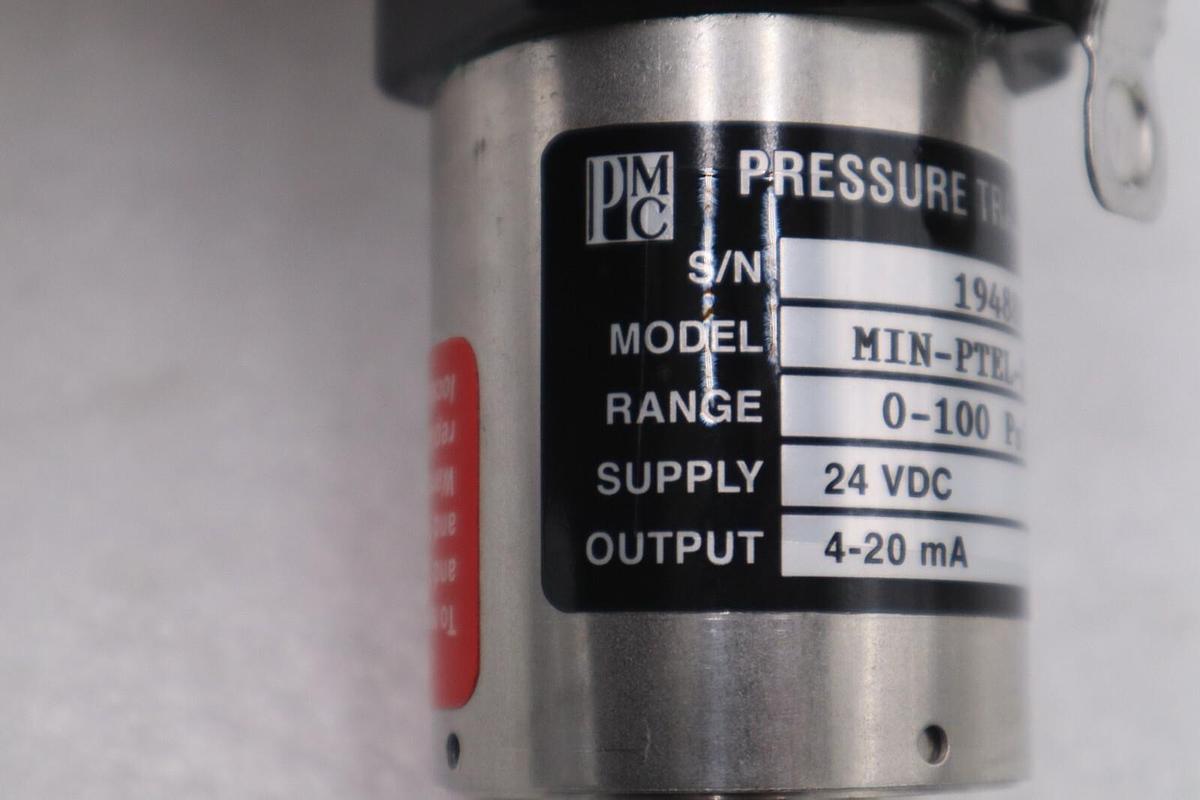 Used PMC Pressure Transmitter MIN-PTEL-HC-TH, 0-200KPA 24VDC 4-20mA New No Box #G766A