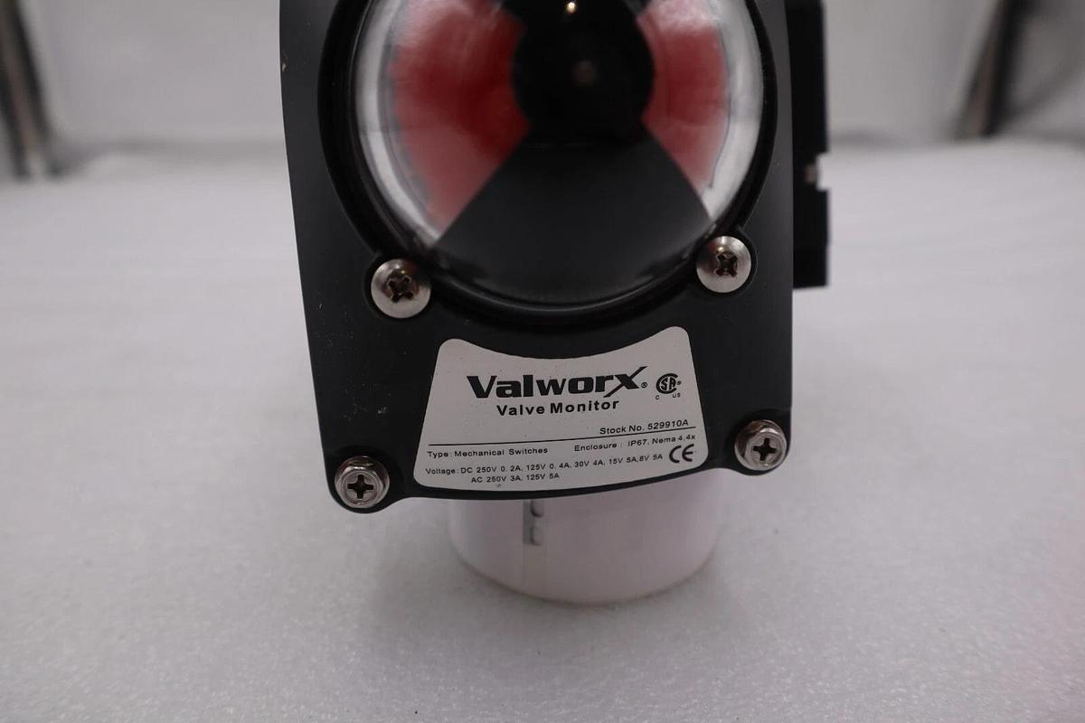 Used VALWORX 530163 AP063 PNEUMATIC ACTUATOR W/ 529102A SOLENOID 529910A VALVE #005-A