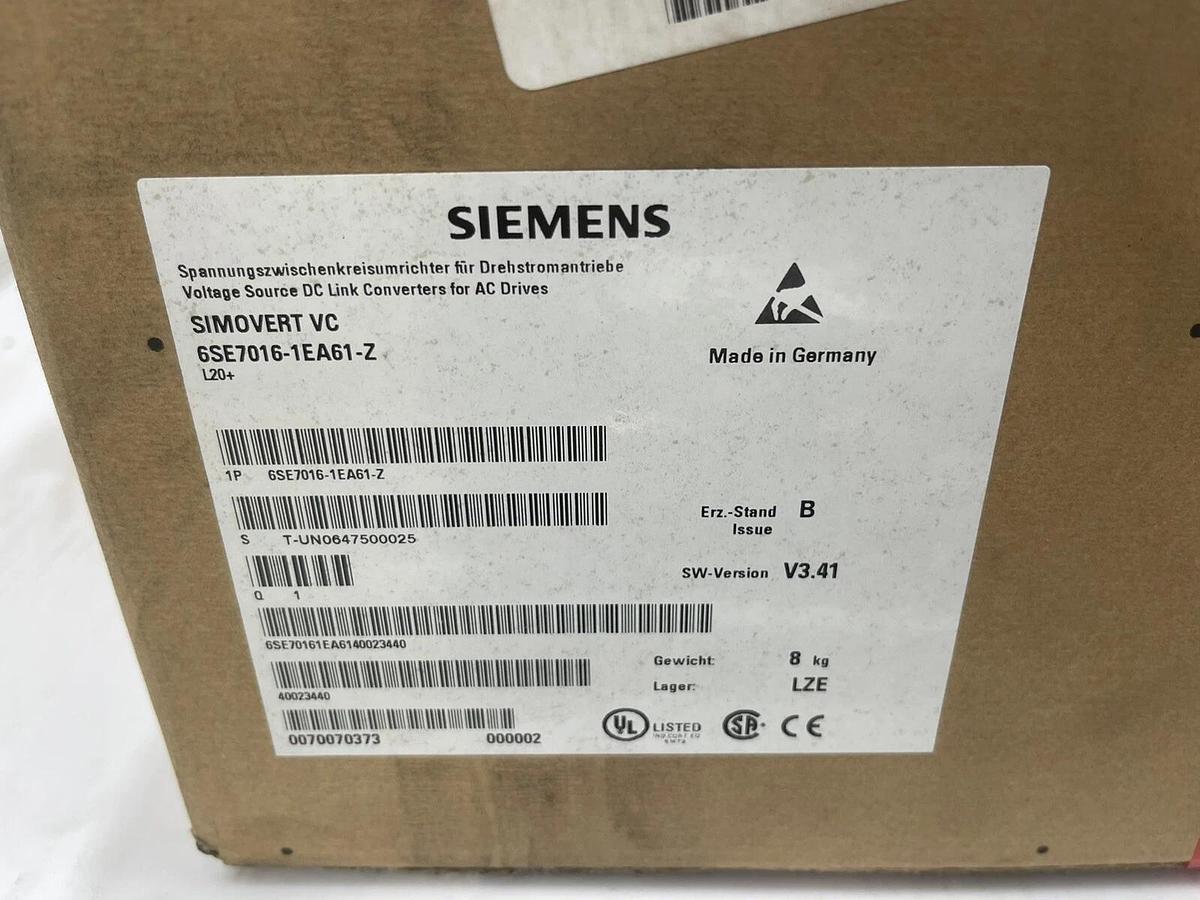 6SE7016-1EA61-Z AC DRIVE SIMOVERT VC SIEMENS NEW IN BOX STOCK 1533