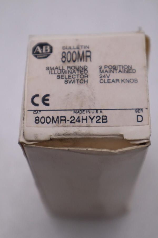 NEW ALLEN-BRADLEY 800MR-24HX2B SER D SELECTOR SWITCH 24V AC/DC #H327A