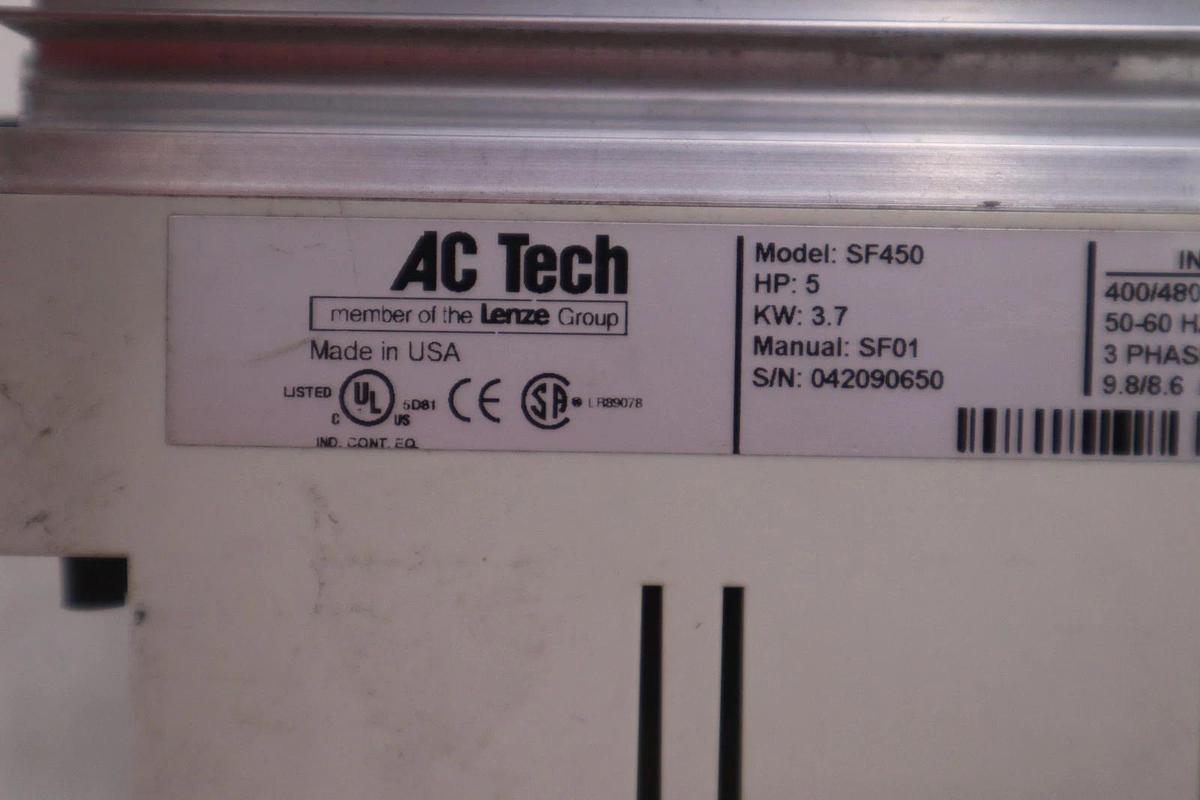 Used Lenze AC Tech SF450 Drive 5HP 3.7kW STOCK K316A