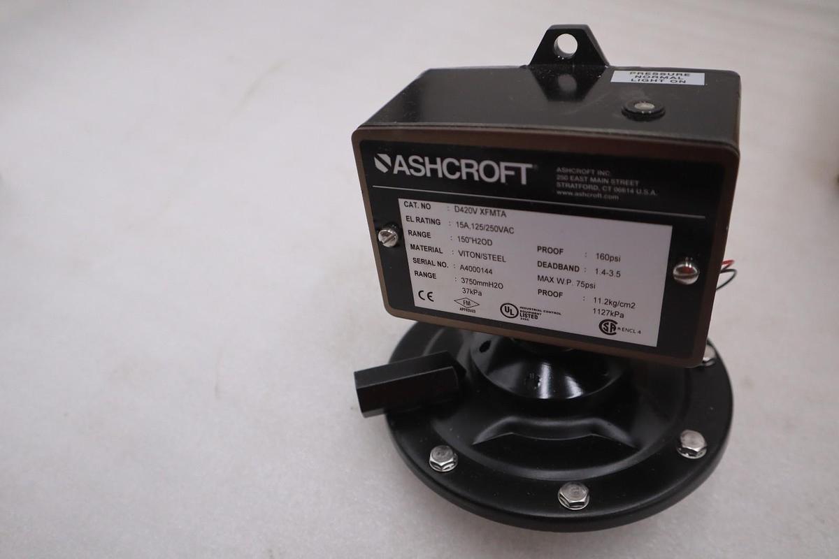 ASHCROFT D420V XFMTA PRESSURE SWITCH, 15A, 125/250VAC - STOCK GF1069