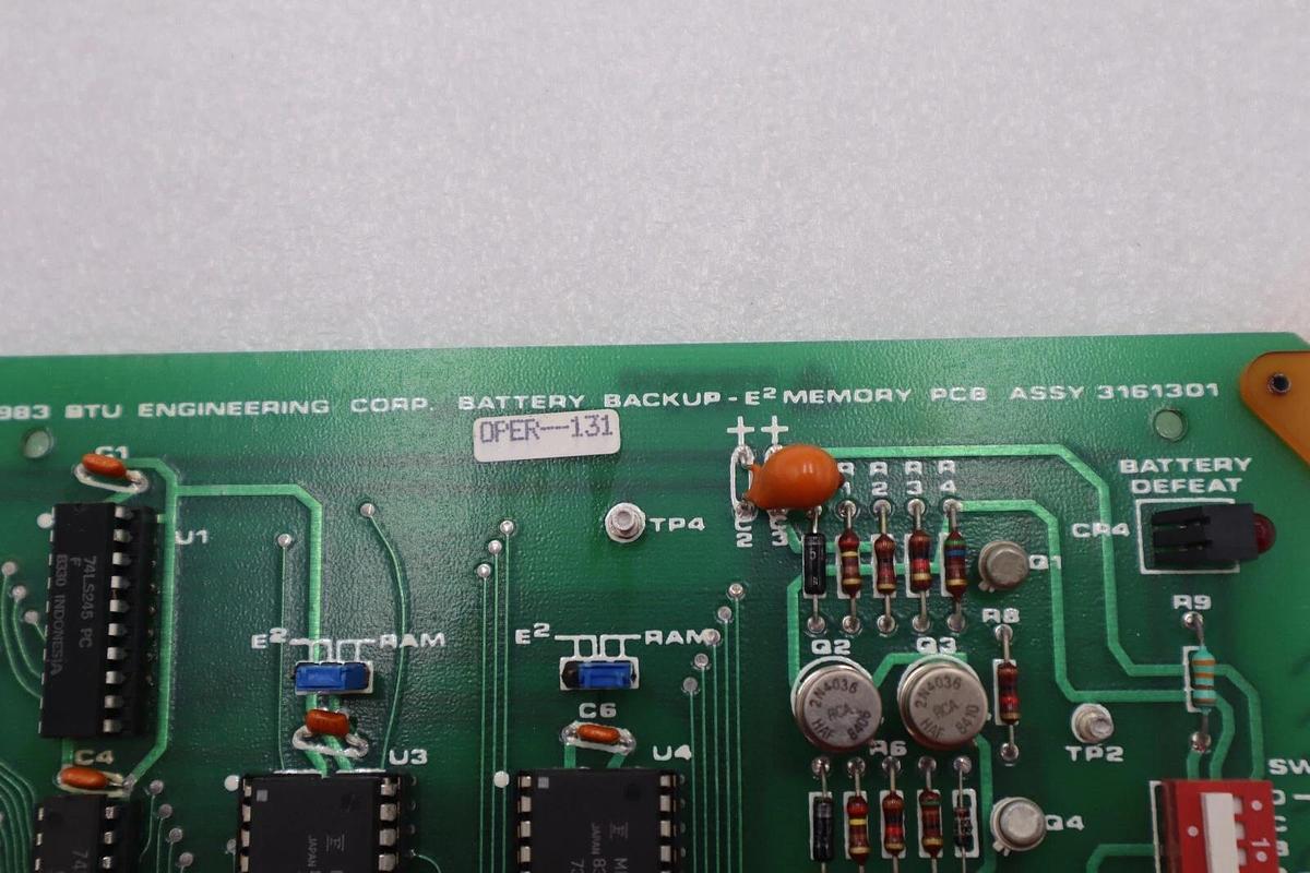 Used BRUCE 3161301 BATTERY BACKUP E2 MEMORY PCB ASSY STOCK #2822