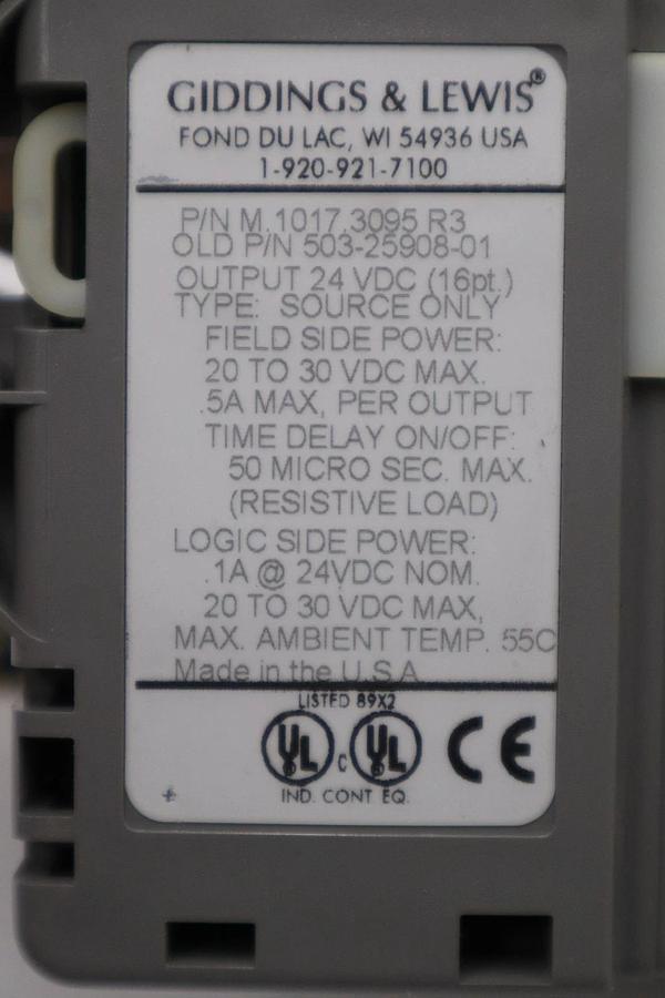 Used GIDDINGS & LEWIS DANAHER MOTION M.1017.3095 R3 / M10173095 R3 MODULE #6013