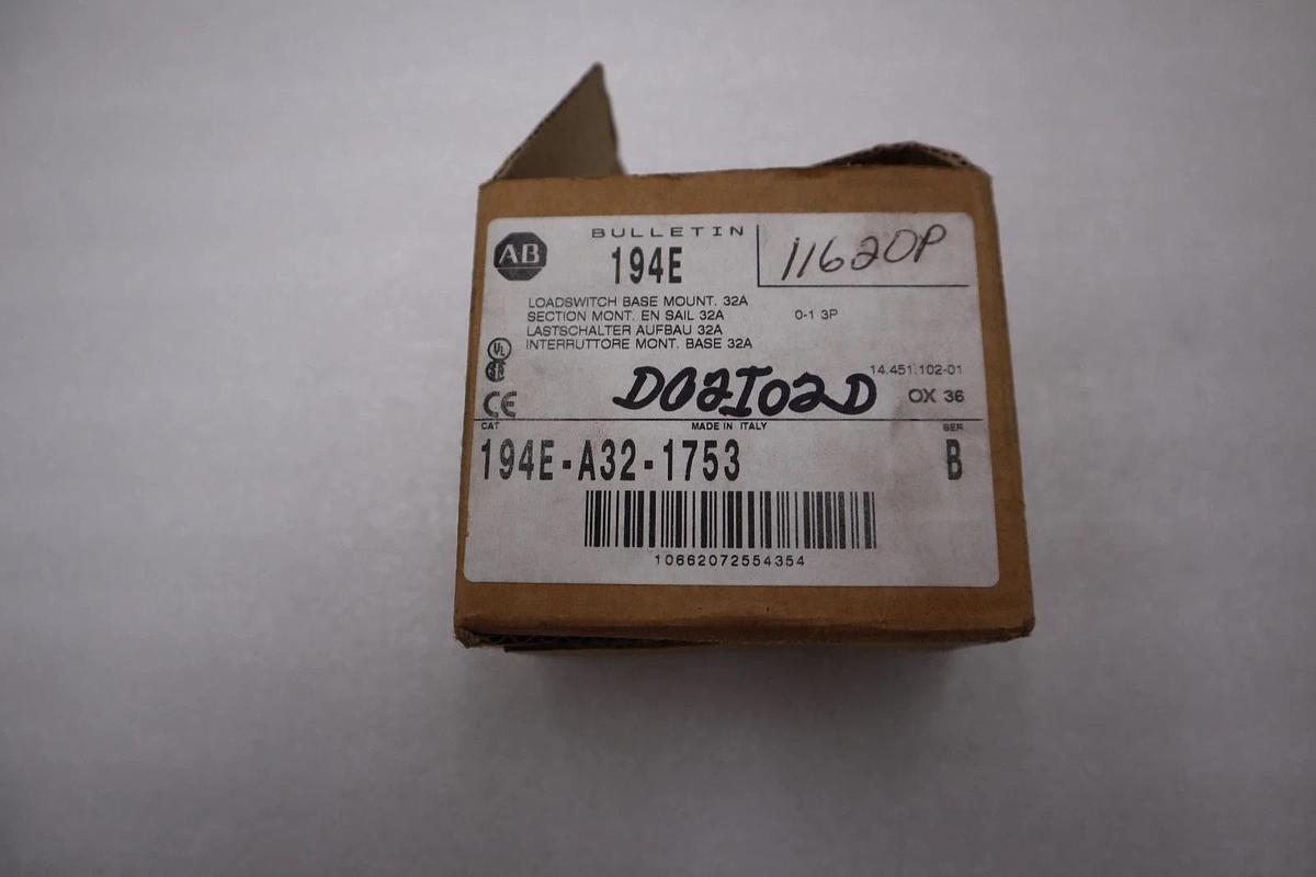 Allen-Bradley 194E-A32-1753 Load Switch STOCK H848A