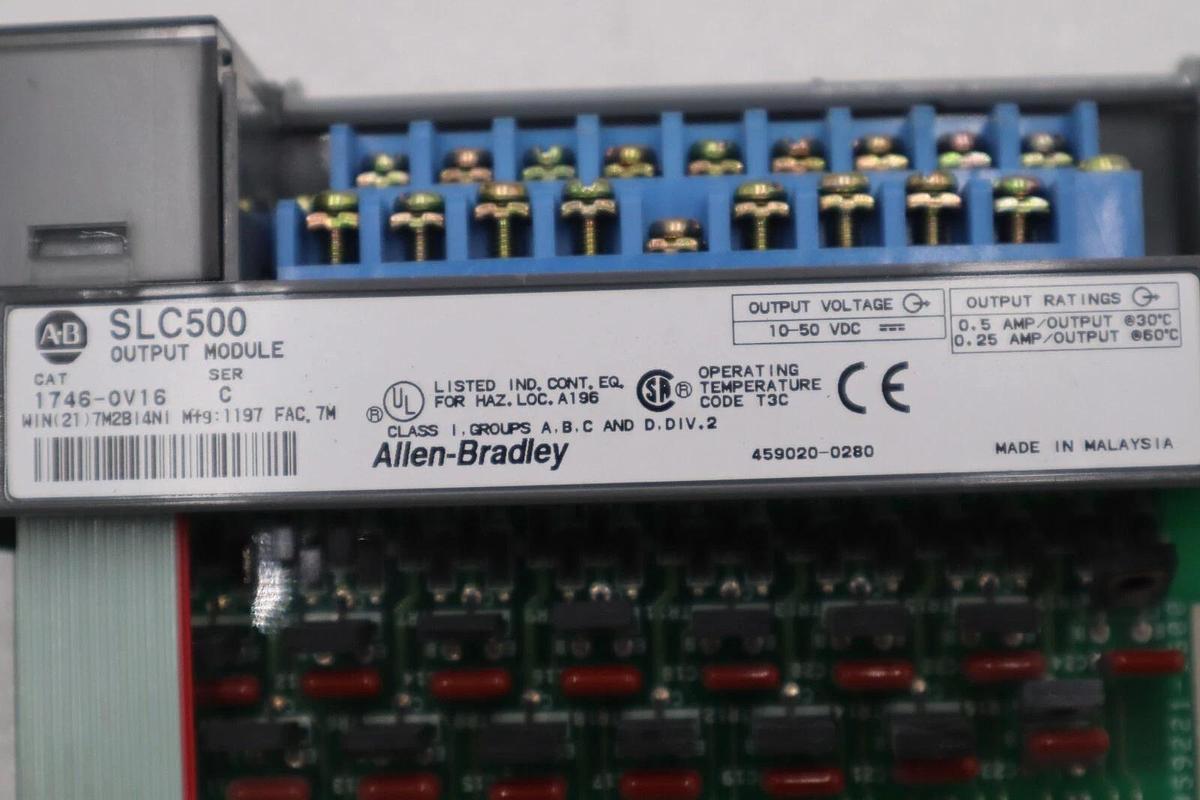 Used Allen Bradley 1746-OV16 /C SLC 500 16-Point Digital Output Module STOCK K-680-C