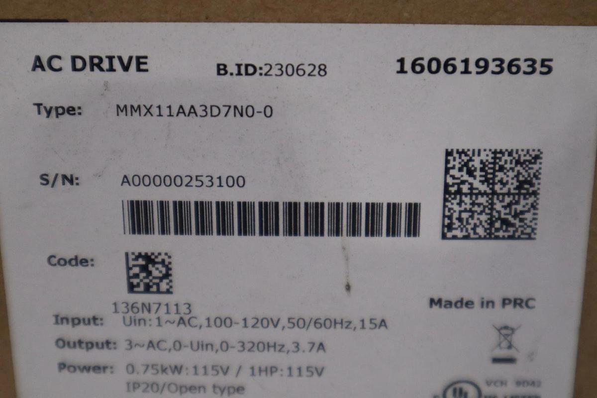 Used EATON MMX11AA3D7N0-0 AC Variable-Frequency Drive - NEW IN BOX - STOCK 3839CC