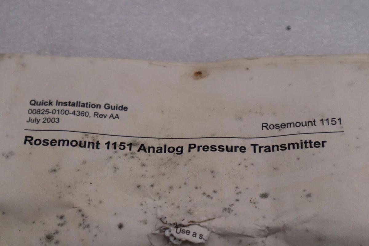 ROSEMOUNT 1151DP4E22B4M4H4L4 ANALOG PRESSURE TRANSMITTER #5400
