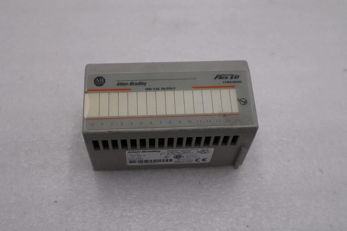Used Allen-Bradley 1794-0A16 120Vac Output Module Flex I/O 16 Point STOCK H130A