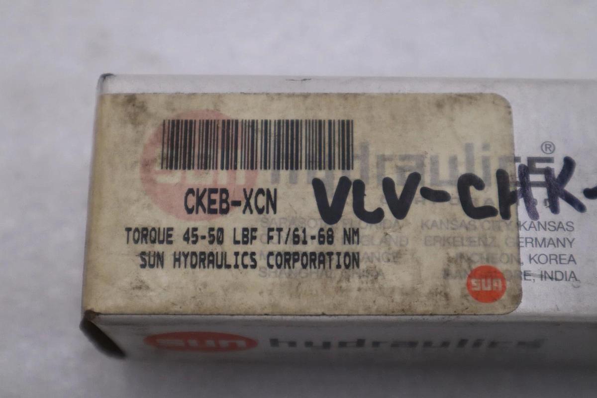 NEW OPEN BOX Sun Hydraulics CKEB-XCN Hydraulic Check Valve STK GF328A