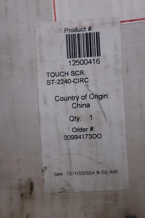 Used SKF 12500416 TOUCH SCR. ST-2240-CIRC - NEW IN BOX - STOCK 3105CC
