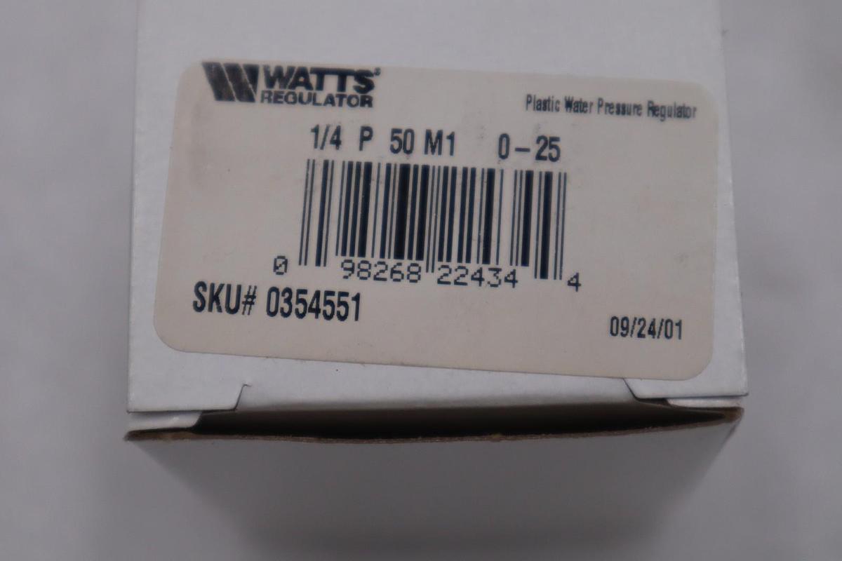 Used NEW OPEN BOX Watts 1/4 P 50 M1 0-125 Water Pressure Regulator 0-125psi 1/4” H799