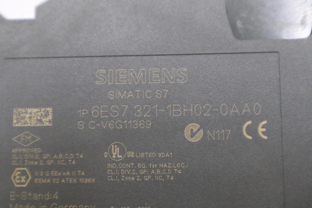 Used SIEMENS 6ES7 321-1BH02-0AA0 SIMATIC S7 INPUT MODULE STOCK K-3504