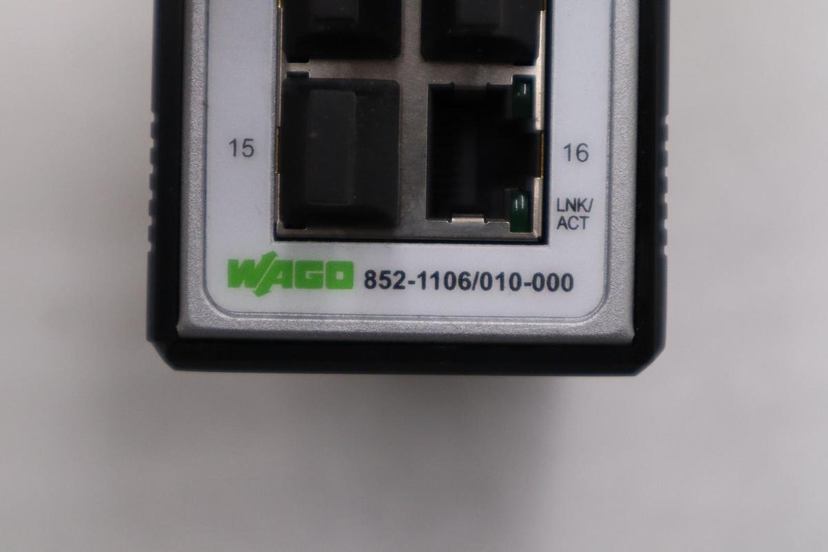 Used NEW OPEN BOX WAGO 852-1106/010-000 NETWORK SWITCH 16 Ethernet ports STK H912A