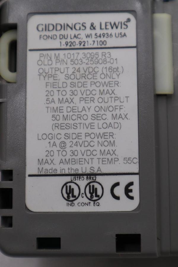 Used GIDDINGS & LEWIS DANAHER MOTION M.1017.3095 R3 / M10173095 R3 MODULE #6009