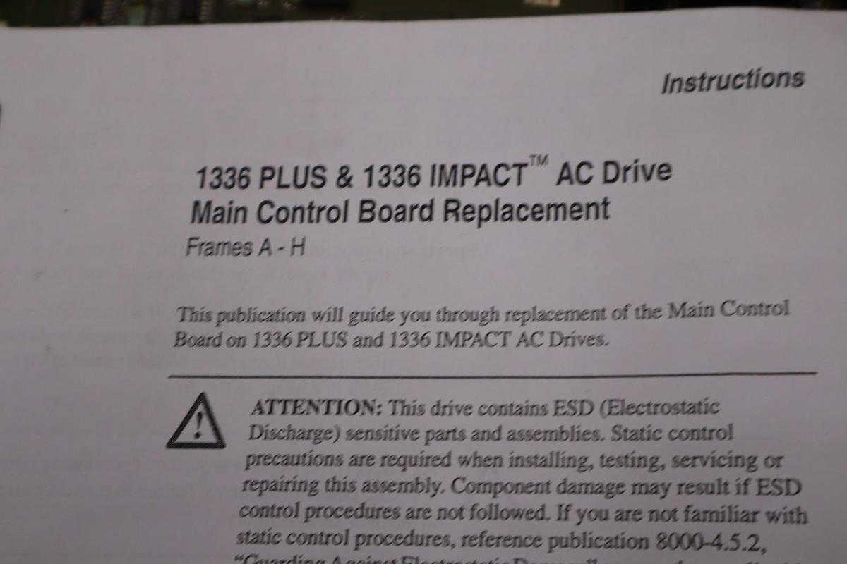 Used Allen Bradley 74103-193-52 Rev 01 PCB Drive Board 1336E-MC2-SP21A 1336E-EN2 AB