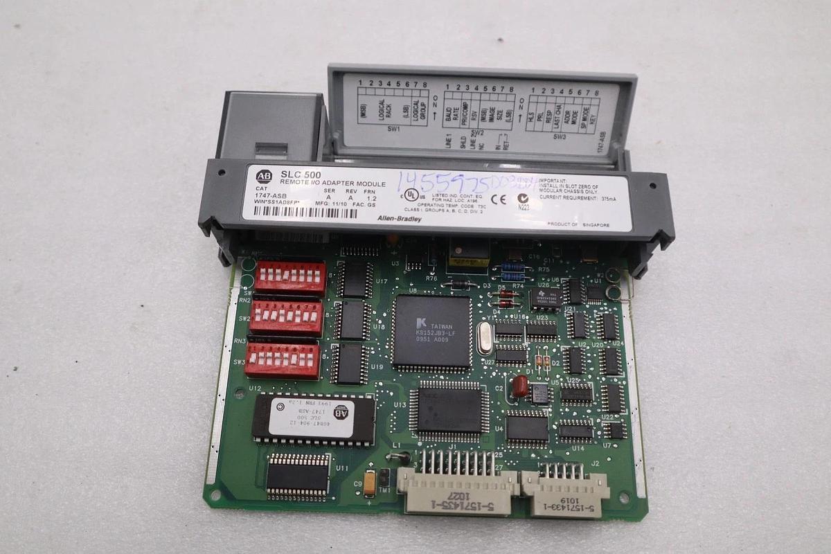 Used AB 1747-ASB Allen Bradley SLC 500 RIO Remote I/O Adapter STOCK 5358