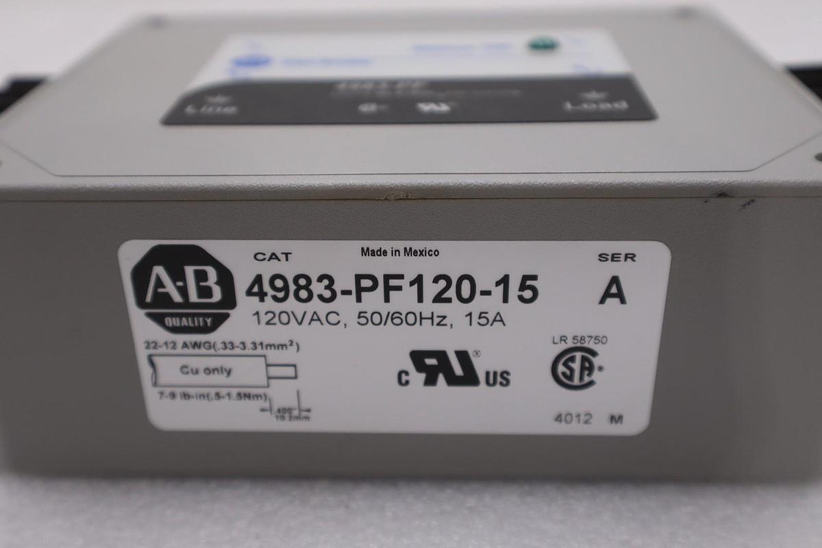 Used Allen Bradley 4983-PF120-15 Series A Surge Arrestor Filter AB STOCK GF657