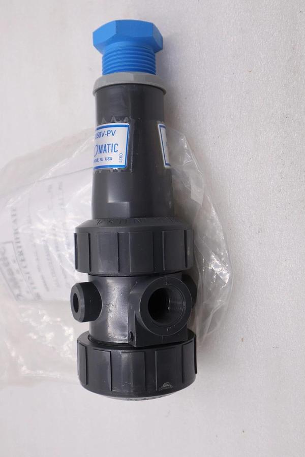 Used PLAST-O-MATIC PRHM050V-PV Pressure Regulator,1/2 In,5 to 125 psi STOCK H1271