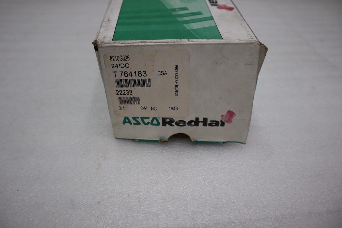 NEW IN BOX ASCO RED HAT 8210G026 120V 300PSI 3/4" NSMP STOCK H19