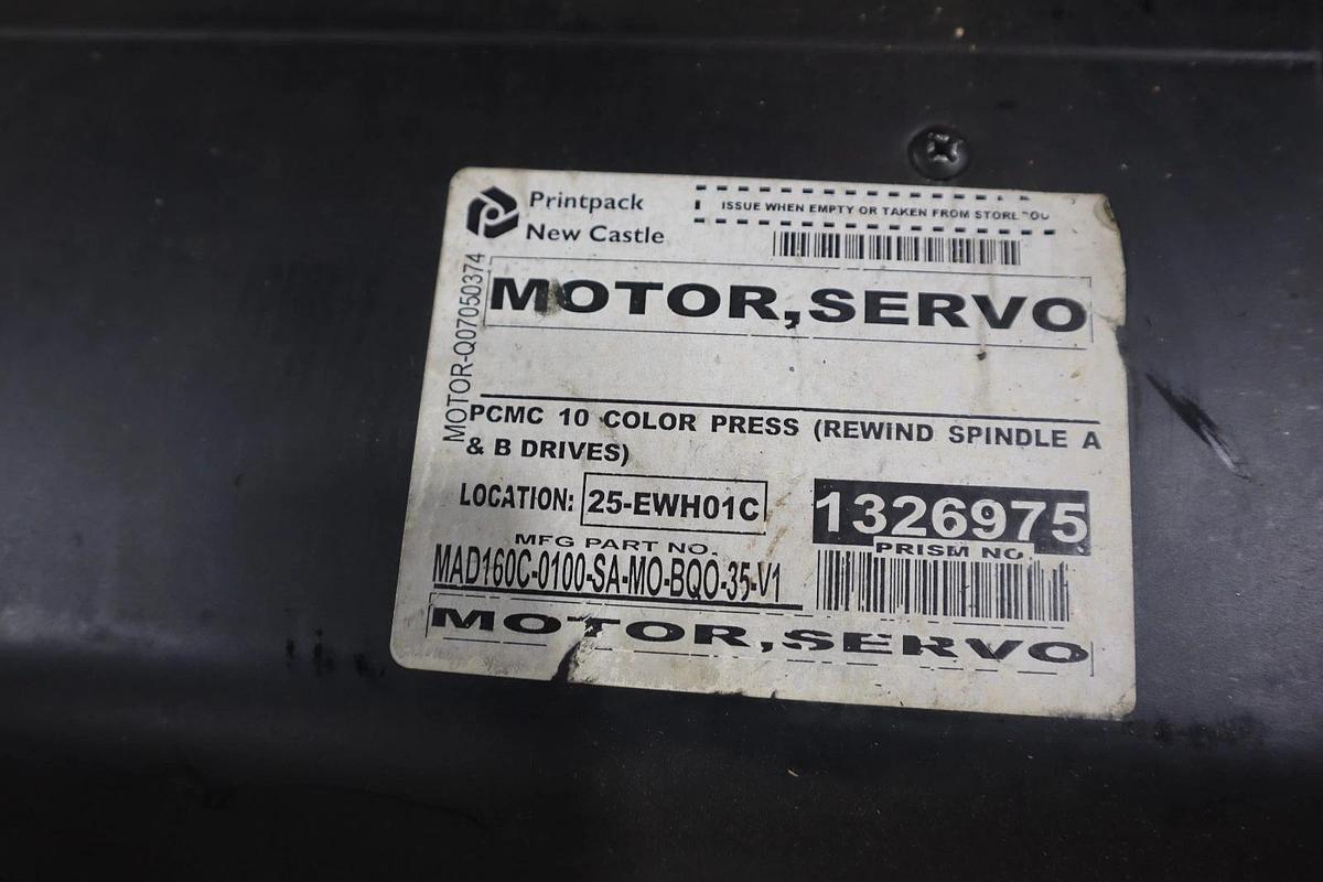 Used Rexroth R911309840 Servo 3ph Induction Motor MAD160C-0100-SA-M0-BQ0-35-V1 #HP152