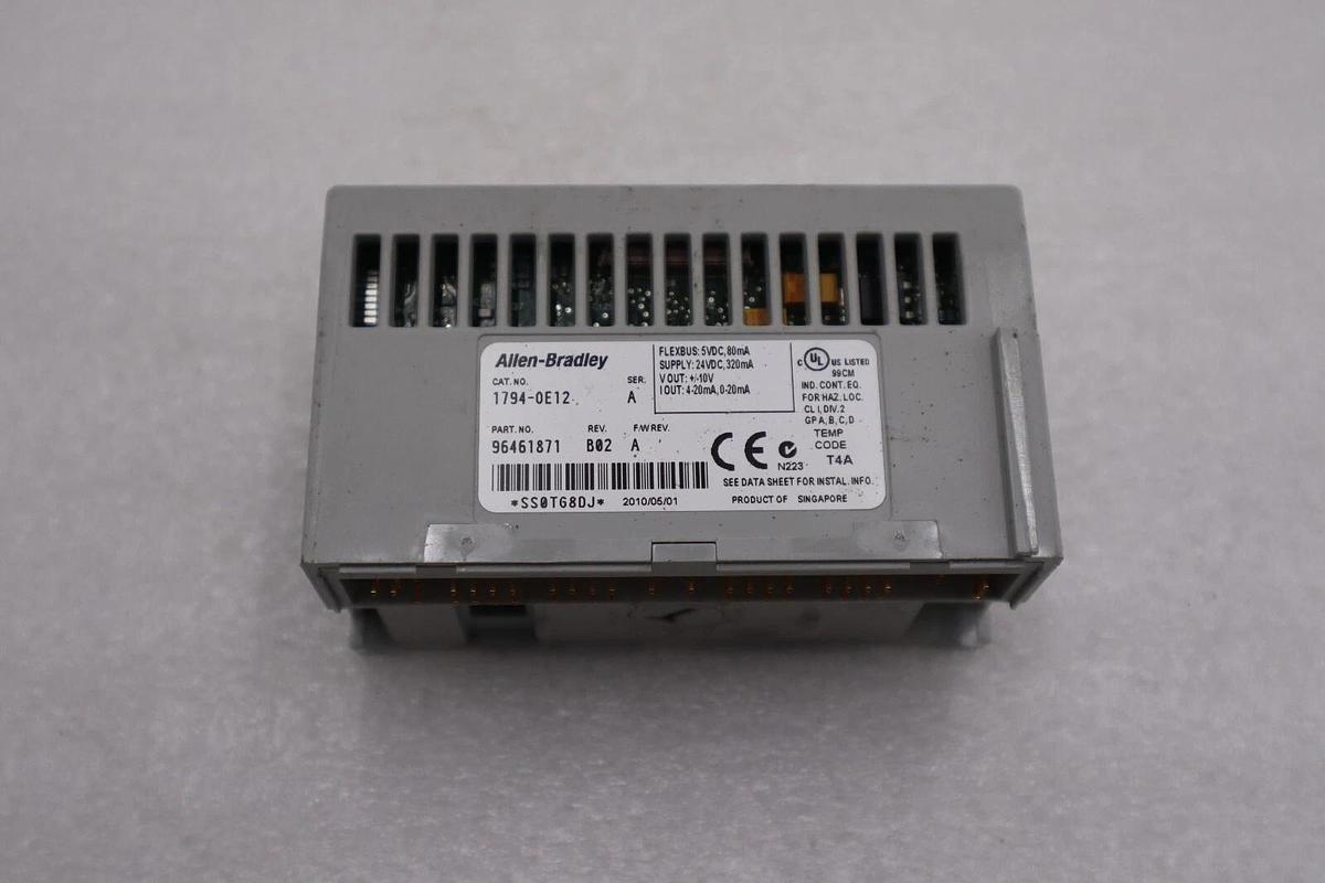Used Allen Bradley 1794-0E12 SER A FLEX I/O ANALOG OUTPUT MODULE STOCK H132A