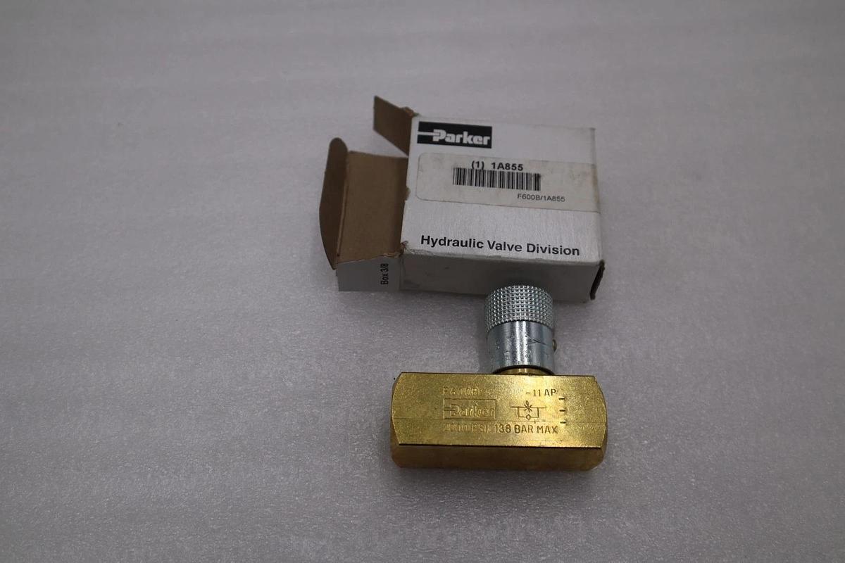 Used NEW Parker F600B/1A855 Hydraulic Valve Division STOCK H850A
